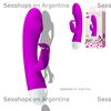 Vibrador 2 motores con estimulador de clitoris recarga USB